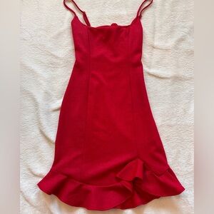 Lucy in the Sky Vibrant Red Mini Dress